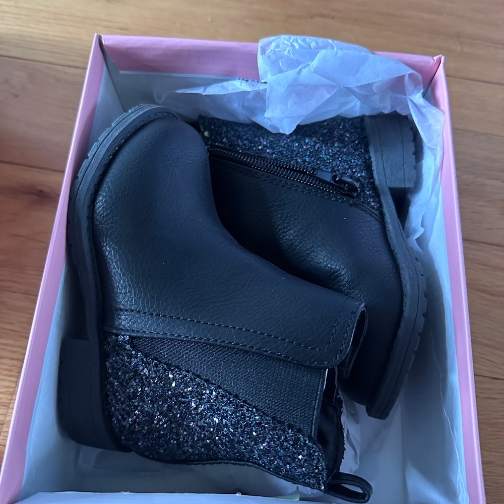MIA Black Glitter Kids Boots